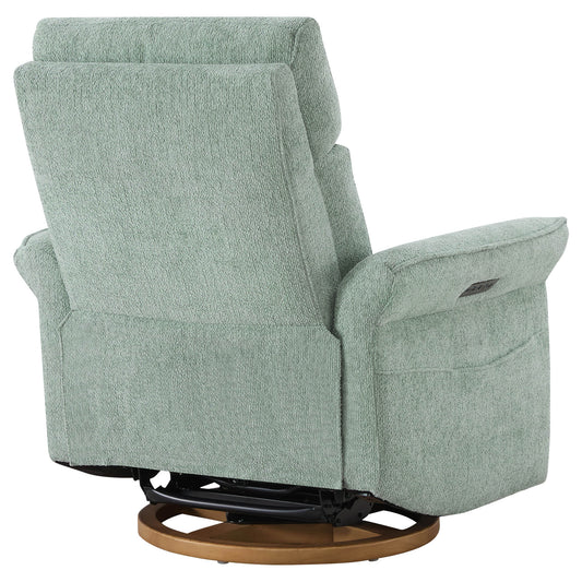 Modern Power Swivel Glider Recliner with Lumbar Support