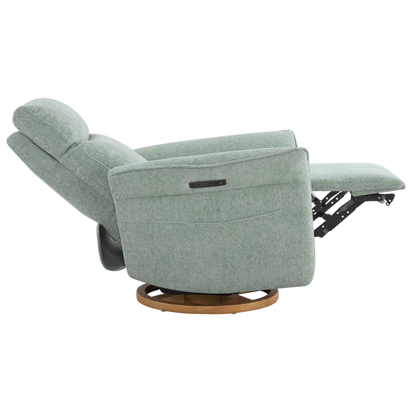 Modern Power Swivel Glider Recliner with Lumbar Support