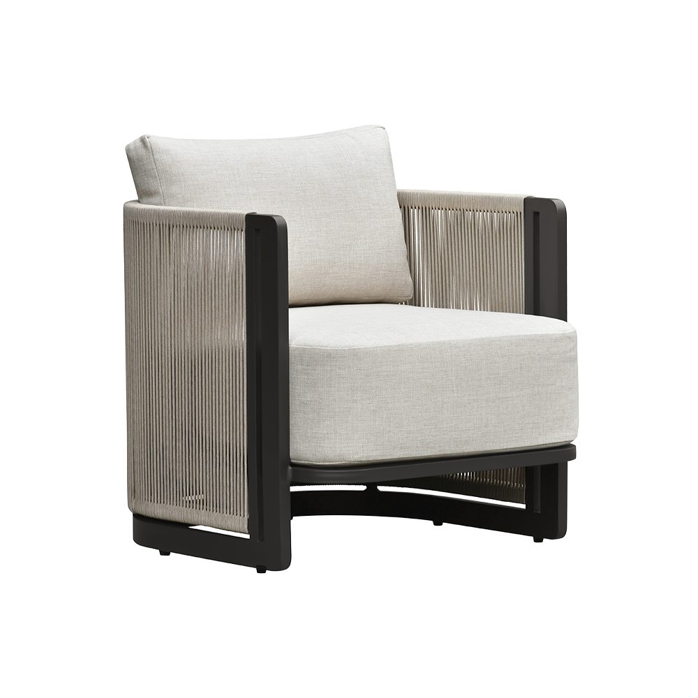 Outdoor Lounge Chair with Weather-Resistant Fabric