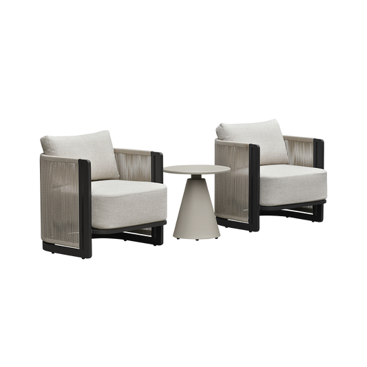 Outdoor Lounge Chair with Weather-Resistant Fabric