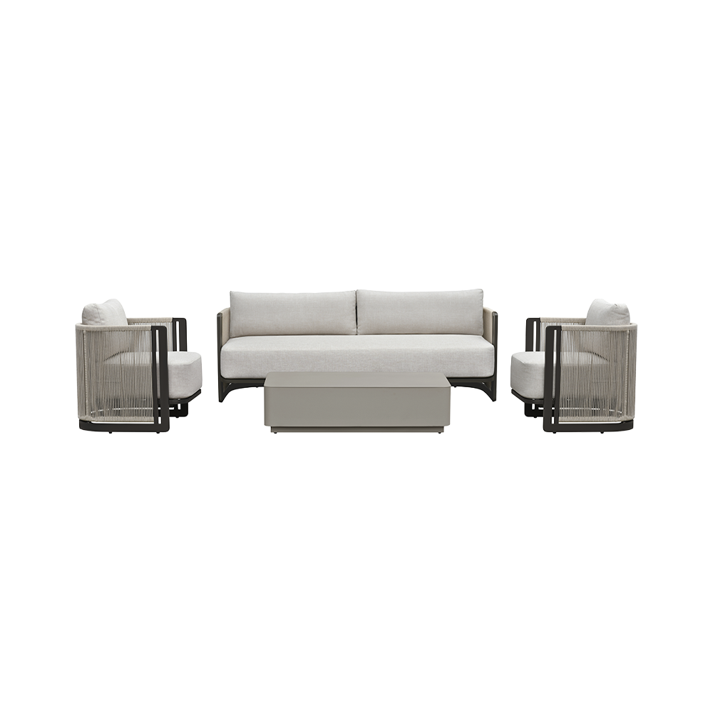 Outdoor Lounge Chair with Weather-Resistant Fabric