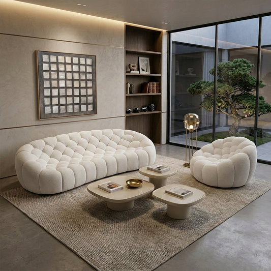 Lounge Chair in White with Contemporary Design