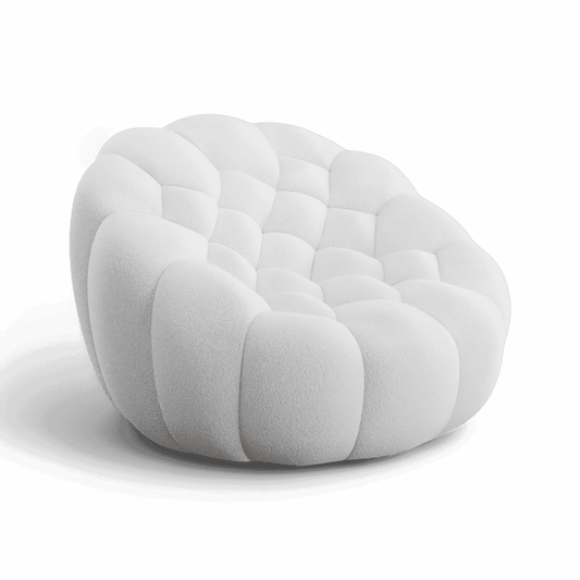 Lounge Chair in White with Contemporary Design