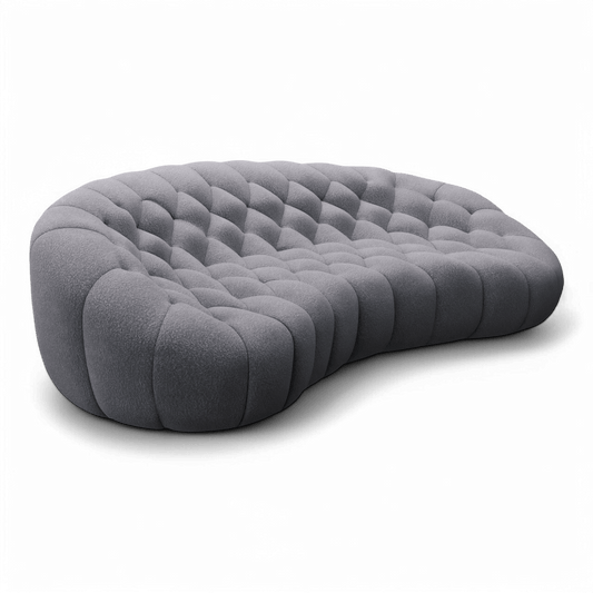 Three-Seater Sofa in Grey with Contemporary Design