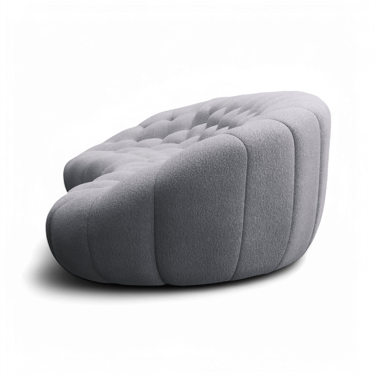 Three-Seater Sofa in Grey with Contemporary Design