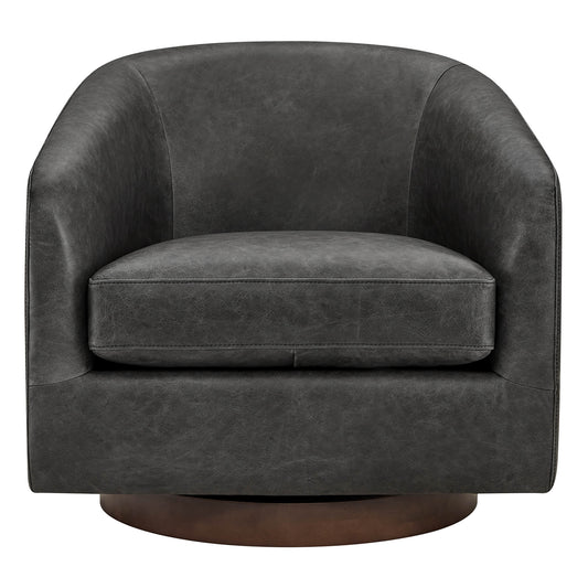 Modern Swivel Accent Chair with Soft Fabric Upholstery