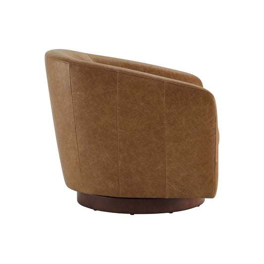 Modern Swivel Accent Chair with Soft Fabric Upholstery
