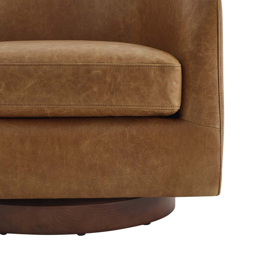 Modern Swivel Accent Chair with Soft Fabric Upholstery