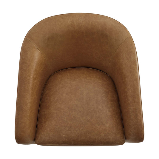 Modern Swivel Accent Chair with Soft Fabric Upholstery