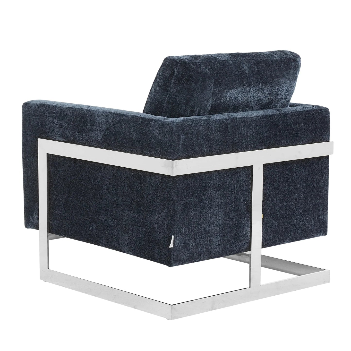 Accent Chair in Boucle with Black Stainless-Steel Frame