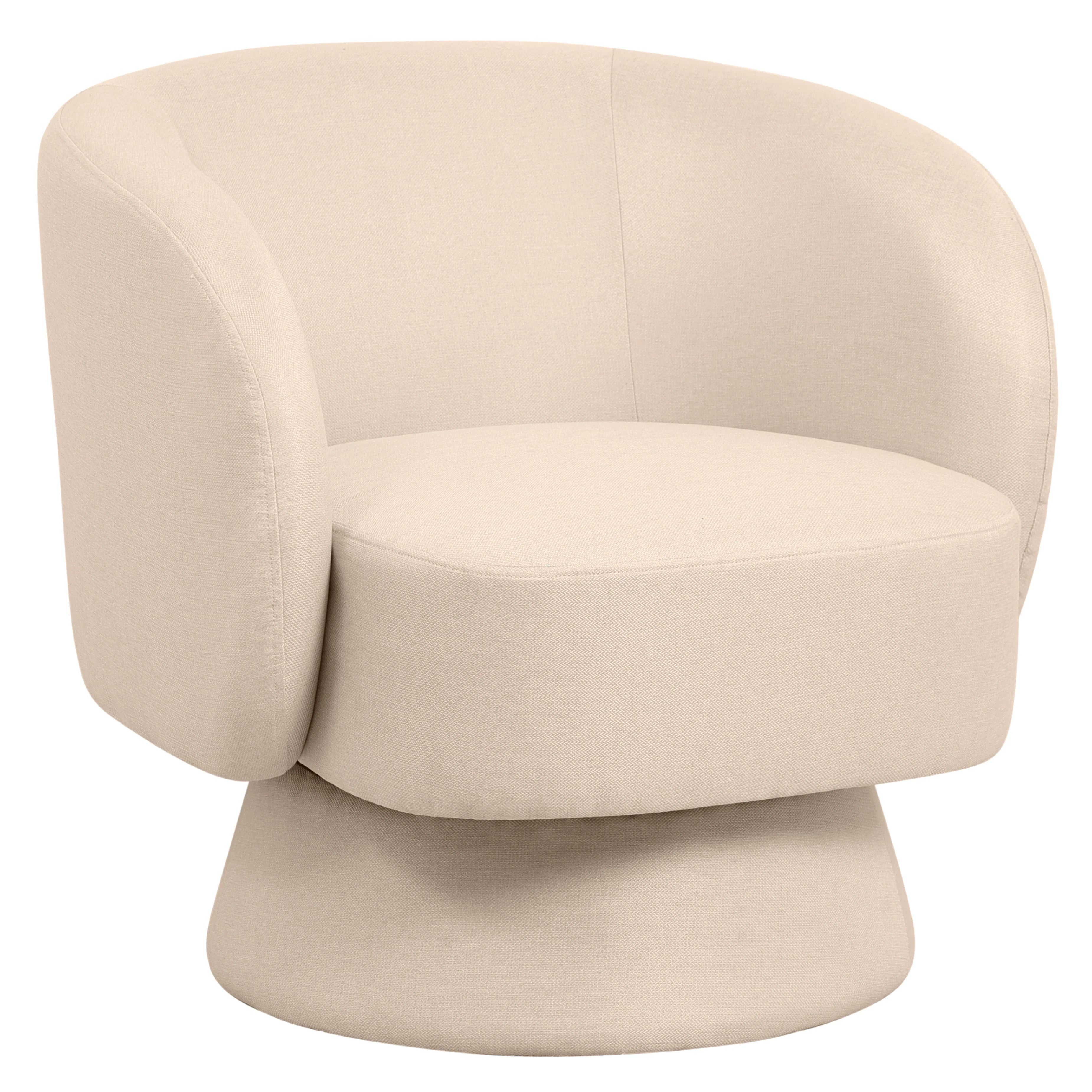 Accent Chair in Boucle with Removable Round Base
