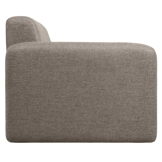 Accent Chair in Linen Boucle with Pine Wood Frame