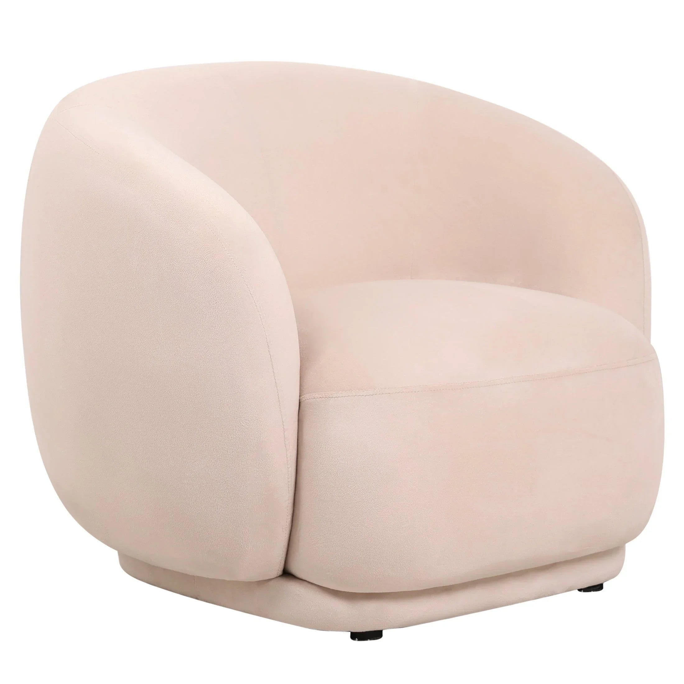 Accent Chair in Velvet with Padded Seat and Back