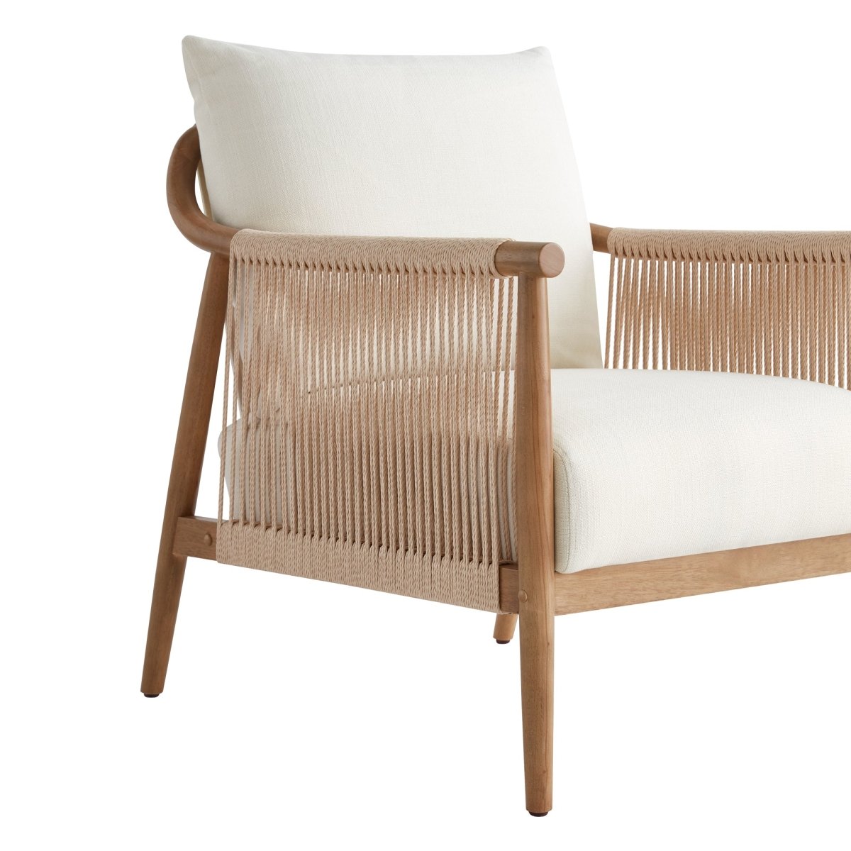 Accent Chair with Curved Back and Soft Upholstery