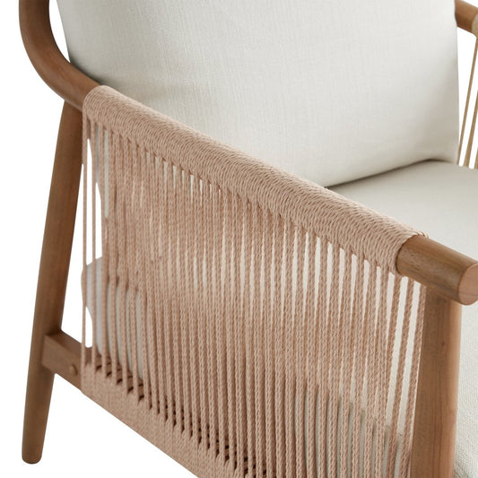Accent Chair with Curved Back and Soft Upholstery