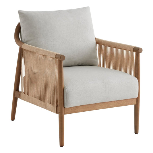 Accent Chair with Curved Back and Soft Upholstery
