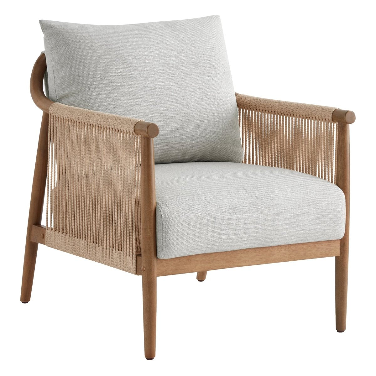 Accent Chair with Curved Back and Soft Upholstery