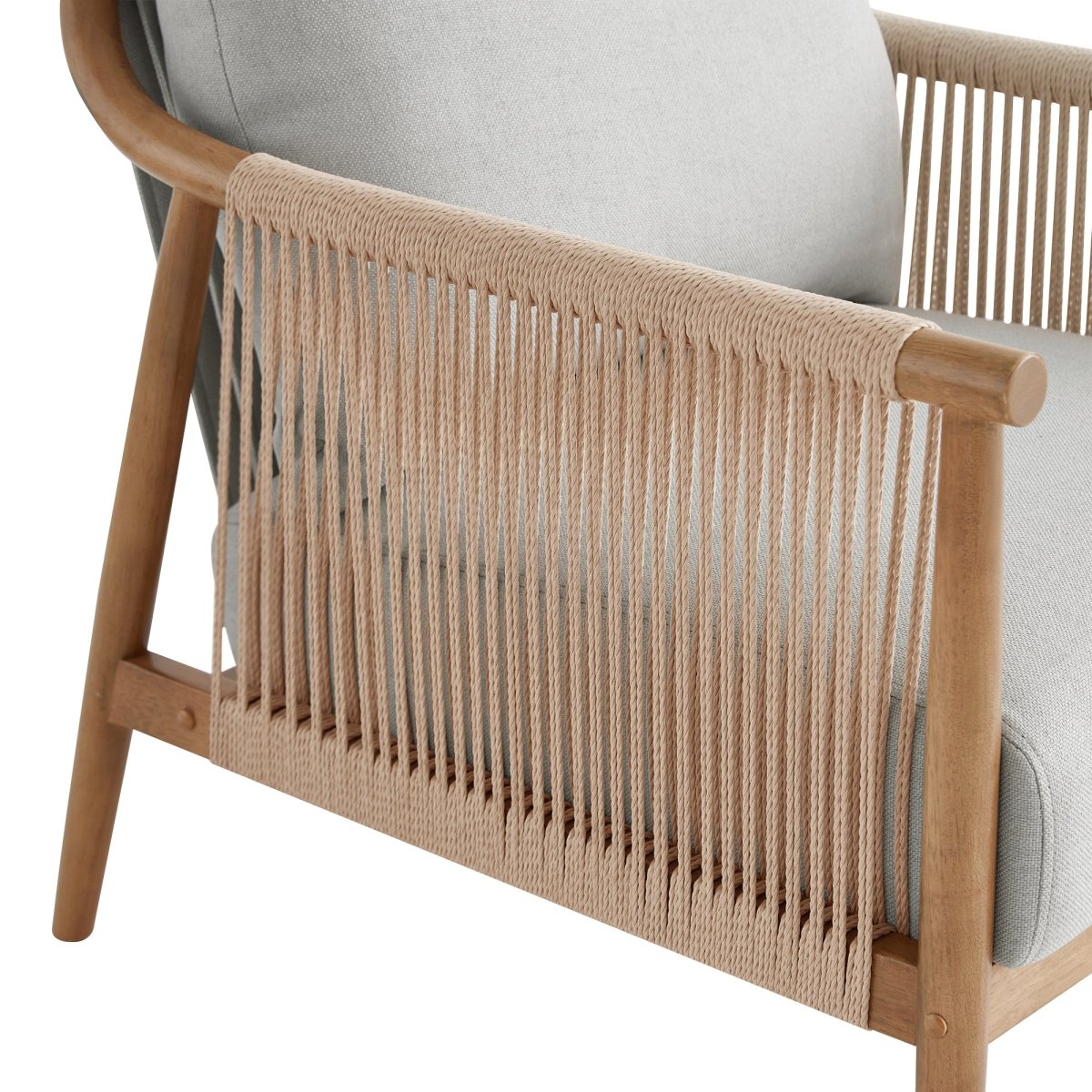 Accent Chair with Curved Back and Soft Upholstery