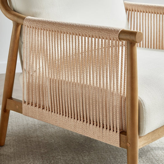 Accent Chair with Curved Back and Soft Upholstery