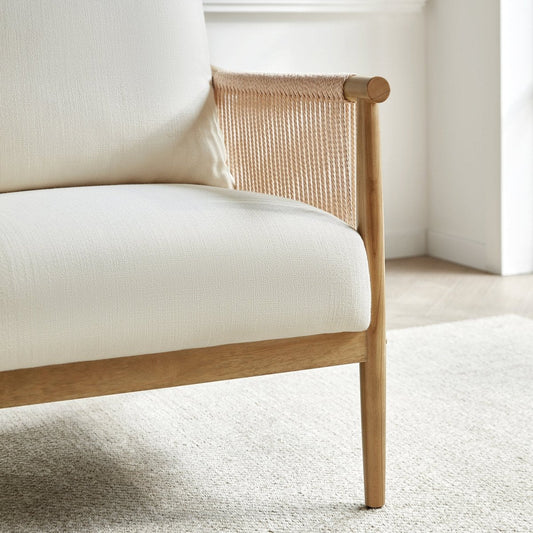 Accent Chair with Curved Back and Soft Upholstery