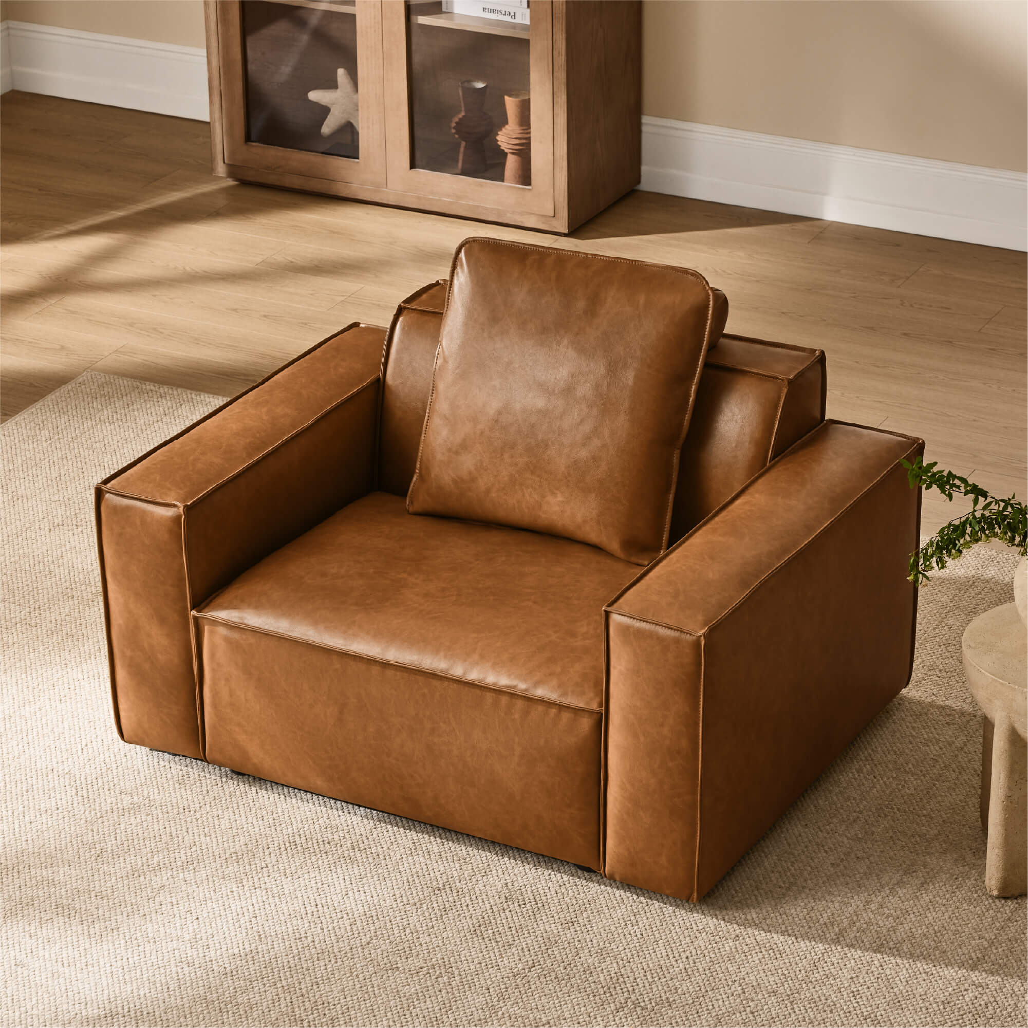 Accent Chair with Feather-Soft Cushion and Refined Piping