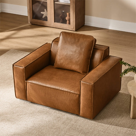 Accent Chair with Feather-Soft Cushion and Refined Piping