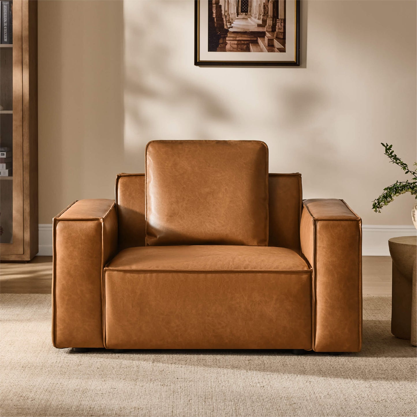 Accent Chair with Feather-Soft Cushion and Refined Piping