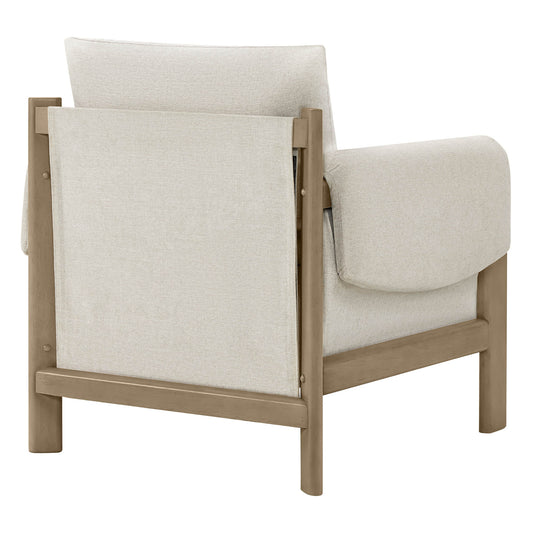 Accent Chair with Upholstered Seat and Wooden Frame