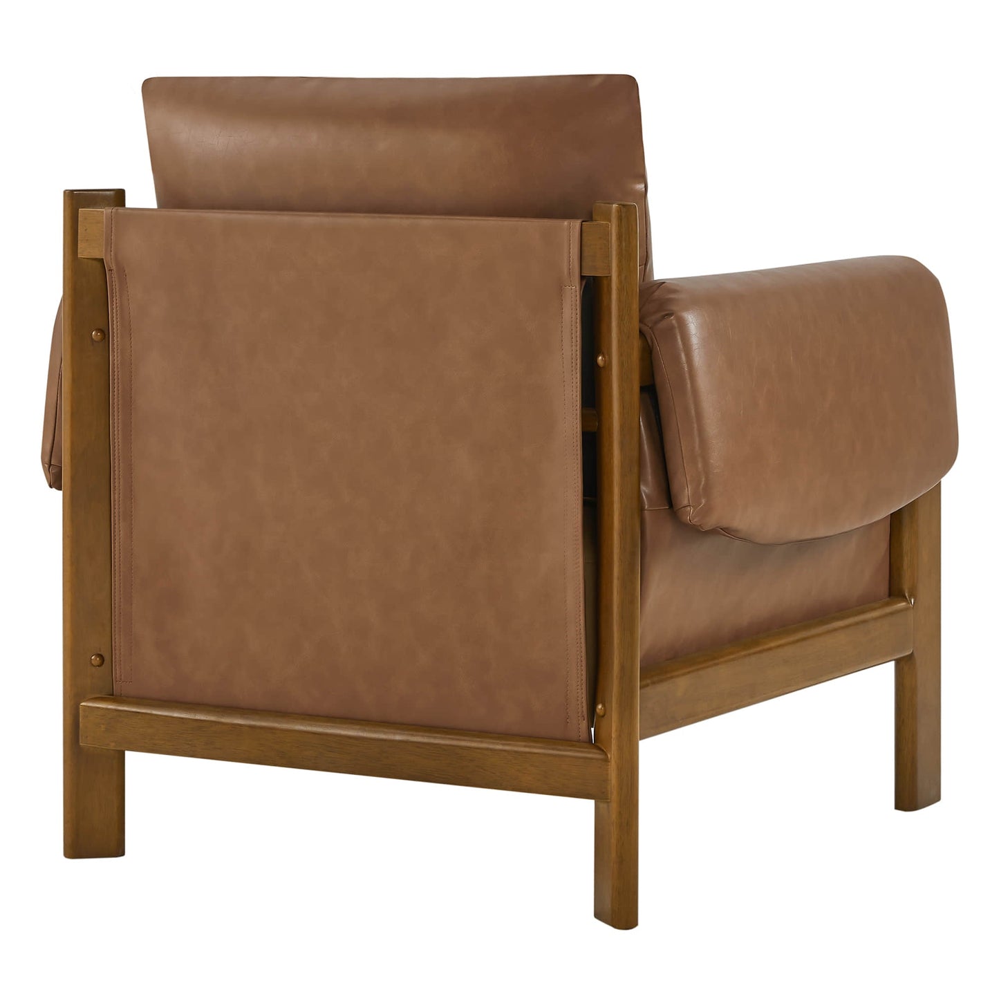 Accent Chair with Upholstered Seat and Wooden Frame