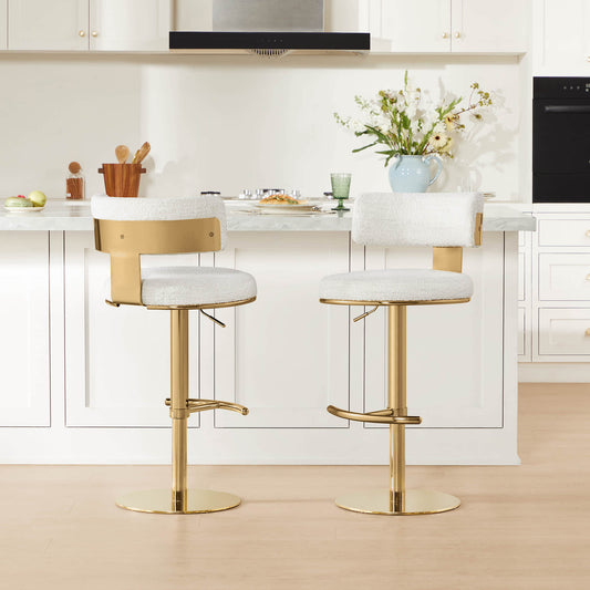 Adjustable Height Swivel Barstool with Modern Design