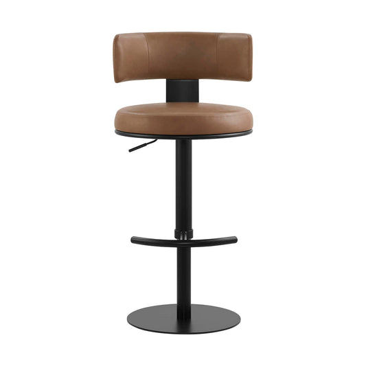 Adjustable Height Swivel Barstool with Modern Design