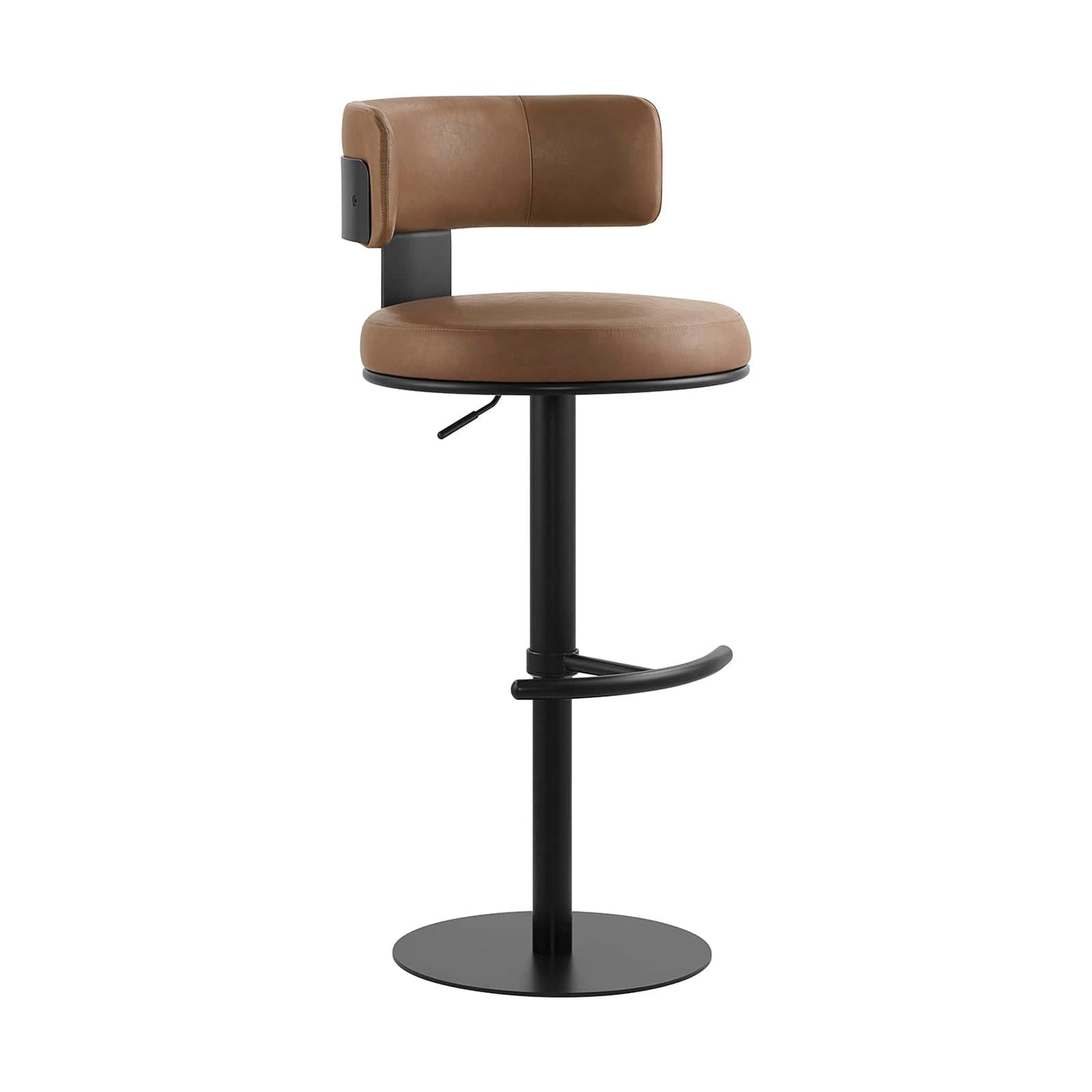 Adjustable Height Swivel Barstool with Modern Design