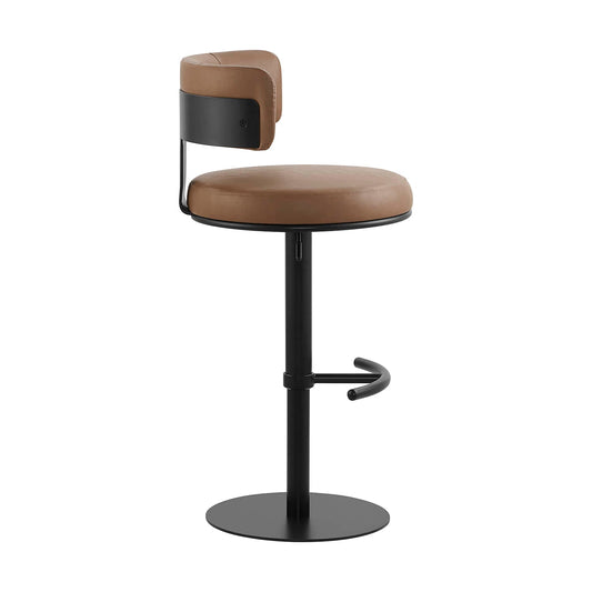 Adjustable Height Swivel Barstool with Modern Design