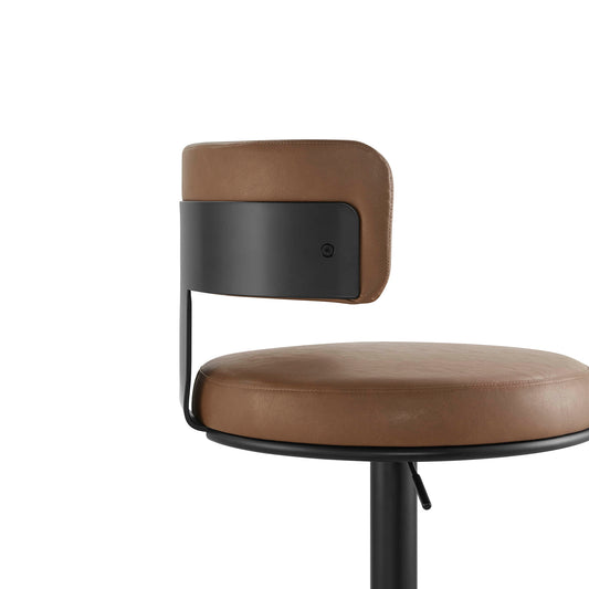 Adjustable Height Swivel Barstool with Modern Design