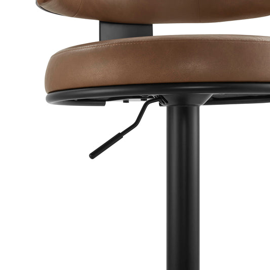 Adjustable Height Swivel Barstool with Modern Design