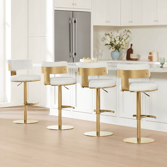 Adjustable Height Swivel Barstool with Modern Design