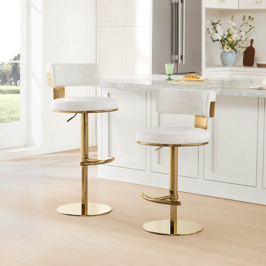 Adjustable Height Swivel Barstool with Modern Design