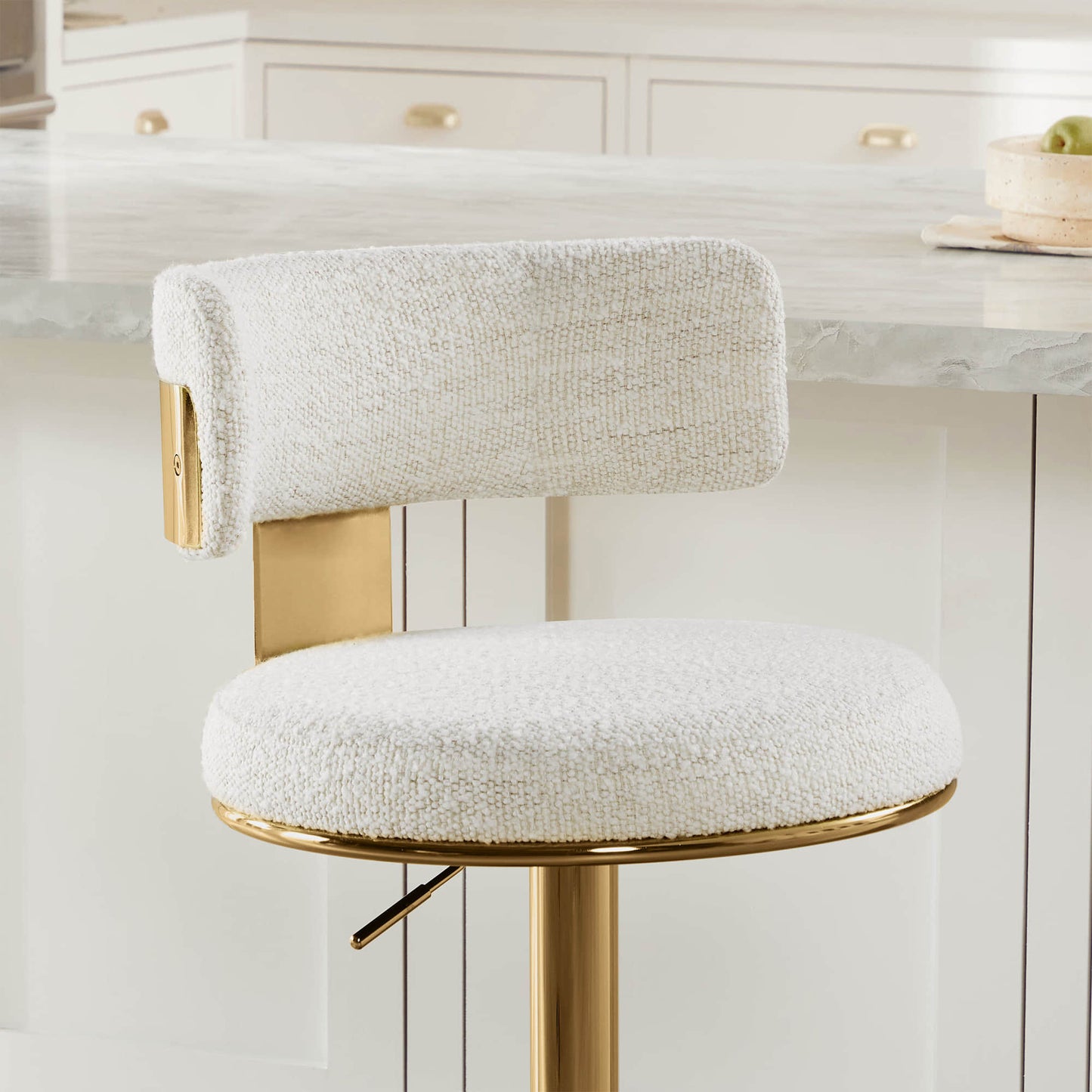 Adjustable Height Swivel Barstool with Modern Design