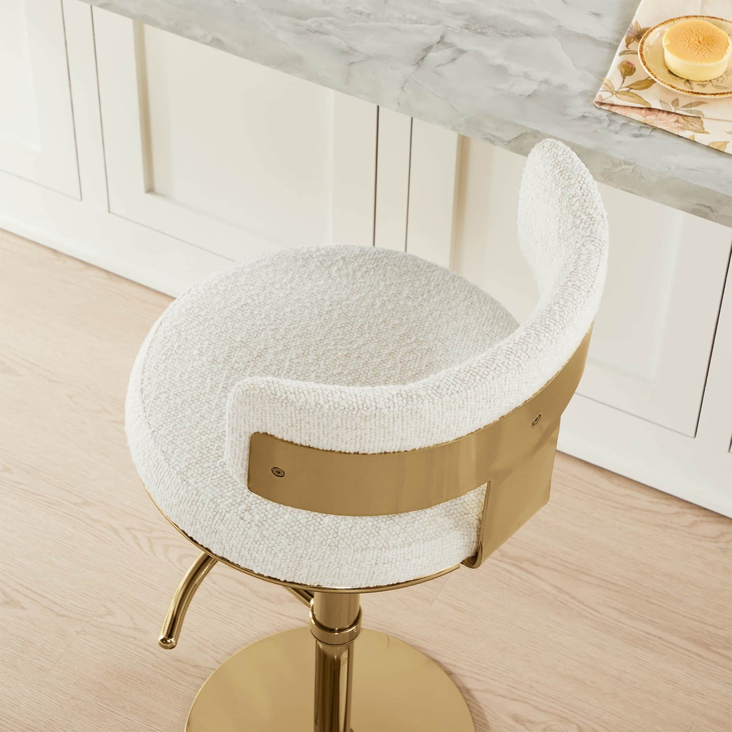 Adjustable Height Swivel Barstool with Modern Design
