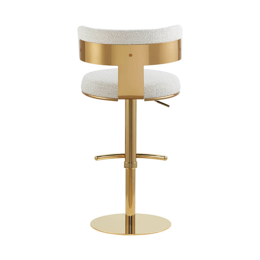 Adjustable Height Swivel Barstool with Modern Design