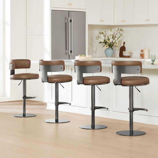 Adjustable Height Swivel Barstool with Modern Design