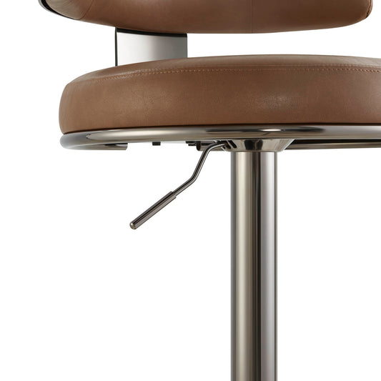 Adjustable Height Swivel Barstool with Modern Design