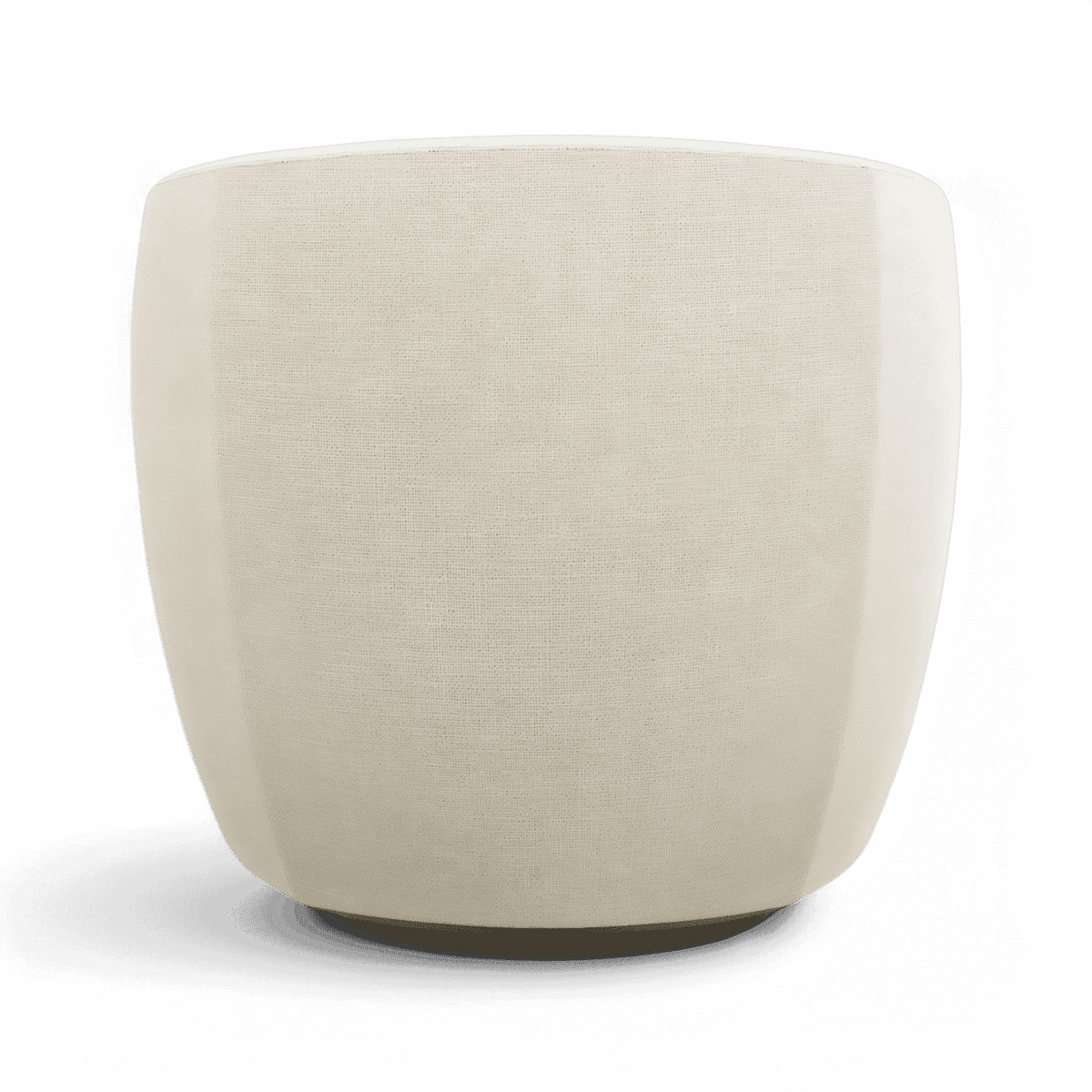 Lounge Chair in Off White with Curved Back Design