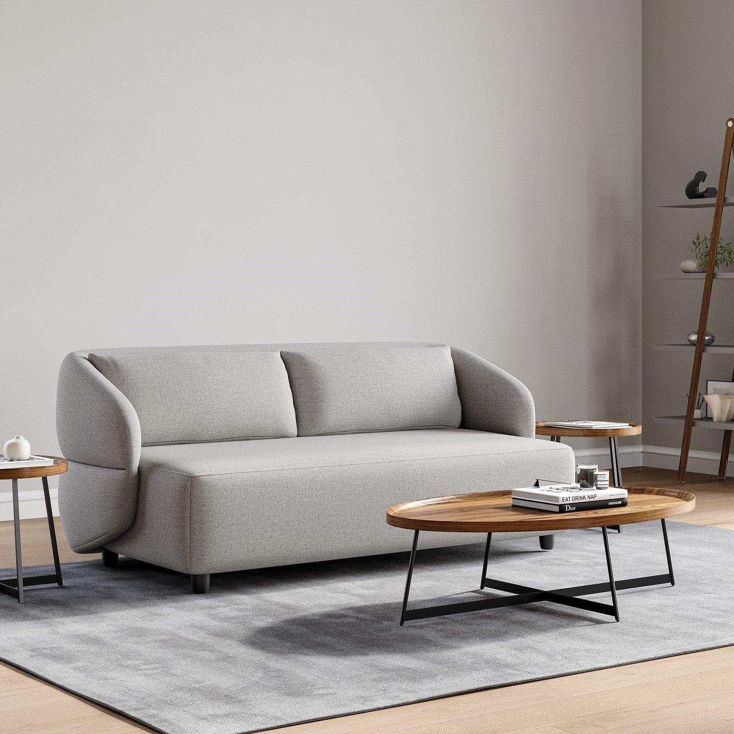 Sofa Bed in Light Gray with Modern Design