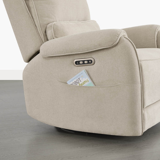Alicia Power Swivel Glider Recliner with Nightlight Feature