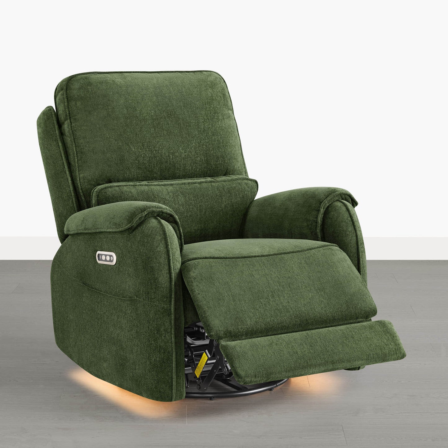 Alicia Power Swivel Glider Recliner with Nightlight Feature