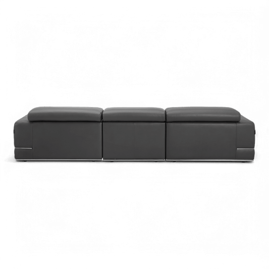 Modular Sectional Sofa Elephant Gray with Adjustable Backrest