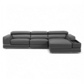 Modular Sectional Sofa Elephant Gray with Adjustable Backrest