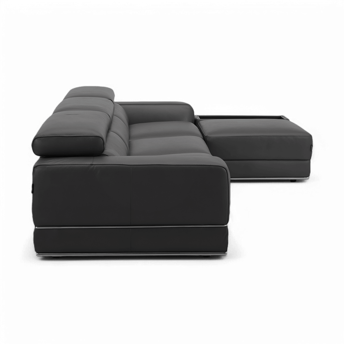 Modular Sectional Sofa Elephant Gray with Adjustable Backrest