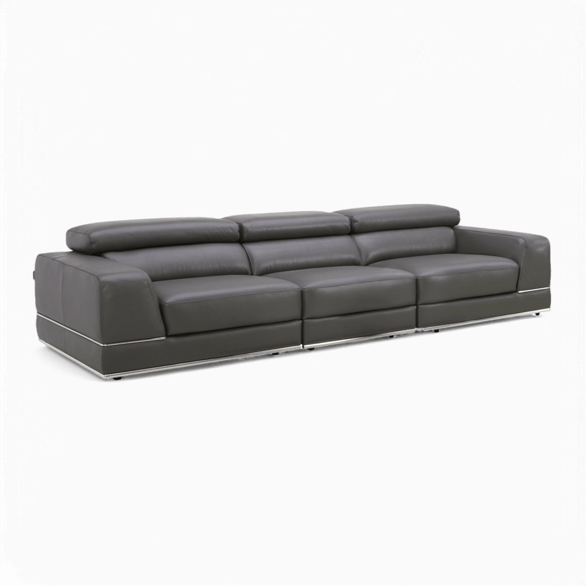Modular Sofa in Elephant Gray with 3-Piece Design